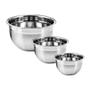 Imagem de Kit 3 Tigela Aço Inox Bowl Funda Multiuso Redonda Saladeira Confeitaria