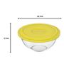 Imagem de Kit 3 Tigela Plus Redonda Com Tampa 500ml x 1,5L x3L Amarelo