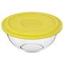 Imagem de Kit 3 Tigela Plus Redonda Com Tampa 500ml x 1,5L x3L Amarelo