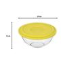 Imagem de Kit 3 Tigela Plus Redonda Com Tampa 500ml x 1,5L x3L Amarelo