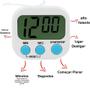 Imagem de Kit 3 Timer Digital Temporizador Cronômetro Cozinha Relógio