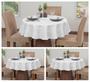 Imagem de Kit 3 Toalhas De Mesa Luxo Redonda 4 Lugares Sala Jantar Jacquard