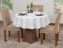 Imagem de Kit 3 Toalhas De Mesa Luxo Redonda 4 Lugares Sala Jantar Jacquard