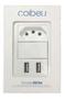 Imagem de Kit 3 Tomadas Com Interruptor Com 2 Entradas USB 5V 2.1A 023 PAREDE UNIVERSAL 10A