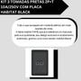 Imagem de Kit 3 Tomadas Pretas 10A/250V com placa Habitat Black - Fame