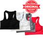Imagem de Kit 3 Top feminino Fitness Caminhada Confortável Tendencia 2025 Treino Academia Resistente Atividade física Treinamento Exercício Funcional Corrida