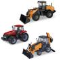 Imagem de Kit 3 Trator em Miniatura Case 580N e Magnun 340 Agriculture e Construct 721E
