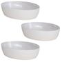 Imagem de Kit 3 Travessa Oval Com Friso LE CHEF 33,5X23,5X6Cm Branca