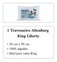 Imagem de Kit 3 Travesseiros King Super Macio Liberty Altenburg Percal 180 Fios 50cm x 90cm x 16cm