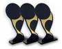 Imagem de Kit 3 Troféu Universal Acrílico Dourado/ Ps Preto Copa