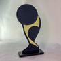 Imagem de Kit 3 Troféu Universal Acrílico Dourado/ Ps Preto Copa