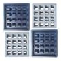 Imagem de Kit 3 Un Forma Plastica Elemento Vazado 39x39x7 16 Furos Cobogó