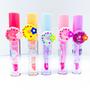 Imagem de Kit 3 unidades de lip gloss labial aneis donuts  coloridos removível criativo