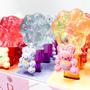 Imagem de Kit 3 unidades de lip gloss labial formato patinha com glitter pingente urso Palito brilhoso