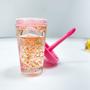 Imagem de Kit 3 unidades de lip tint gloss labial formato Milk shake glitter novidade