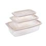 Imagem de Kit 3 Unidades Potes Pop Retangular - Micro-ondas e Freezer