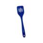 Imagem de Kit 3 Utensílios De Cozinha Silicone Espátula Concha Pincel Azul