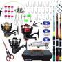 Imagem de Kit 3 Varas De Pesca Com Molinete Ultra Light Completo