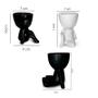 Imagem de Kit 3 Vasinhos Robert Plant Branco Preto Decorativo