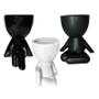 Imagem de Kit 3 Vasinhos Robert Plant Branco Preto Decorativo