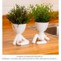 Imagem de Kit 3 Vasinhos Robert Plant Branco Preto Decorativo