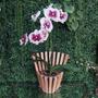 Imagem de Kit 3 Vaso Cachepot Para Jardins Verticais Madeira Rústico Cônico Plantas Flores Orquídeas