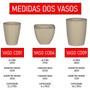 Imagem de Kit 3 Vaso Polietileno Variados Planta Decoração CD40