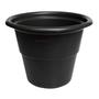 Imagem de Kit 3 Vaso Redondo Grande Plástico Flor Plantas Jardim Preto