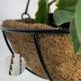 Imagem de Kit 3 Vasos de Fibra de Coco 20cm Plantas Suspenso com Corrente