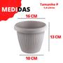 Imagem de Kit 3 Vasos de Flor Plástico Tam P,M,G s/Prato Moderno Decorativo