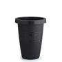 Imagem de Kit 3 Vasos Decorativos Gregos 32 Lts Redondo De Chão Escada Preto Plástico Flores Jardim Plantas