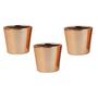 Imagem de Kit 3 Vasos Decorativos Para Flores - Cobre Rosé Gold 10cm