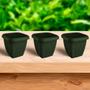 Imagem de Kit 3 Vasos Para Plantas C/ Prato 1,7L Decorativo Casa Jardim