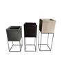 Imagem de Kit 3 Vasos Planta com Suporte Grid 60 x 70 x 80