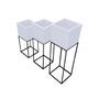 Imagem de Kit 3 Vasos Planta Grid Quadrado 50 x 60 x 70