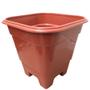 Imagem de Kit 3 Vasos Quadrado Decorativo Grande P/ Plantas Terracota