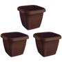 Imagem de Kit 3 Vasos Quadrados P/ Plantas 1,7L Decorativo Casa Jardim