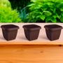 Imagem de Kit 3 Vasos Quadrados P/ Plantas 1,7L Decorativo Casa Jardim