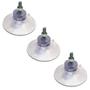 Imagem de Kit 3 Ventosas De 40Mm (4 Cm) Pvc Cristal C/Parafuso E Porca