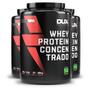 Imagem de Kit 3 Whey Protein Concentrado Dux Chocolate Branco 900g