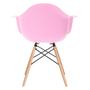 Imagem de KIT - 3 x cadeiras Charles Eames Eiffel DAW com braços - Base de madeira clara -