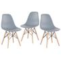 Imagem de KIT - 3 x cadeiras Charles Eames Eiffel DSW - Base de madeira clara