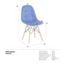 Imagem de Kit - 3 X Cadeiras Estofadas Eames Eiffel Botonê - Azul