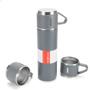 Imagem de Kit 3 xicaras garrafa térmica inox 500ml antivazamento cor 