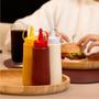 Imagem de Kit 30 Bisnagas Plásticas para Molhos 250ml Ketchup Mostarda Maionese Restaurantes Lancherias