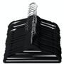 Imagem de Kit 30 cabides aveludados infantil preto slim antideslizante resistente de veludo