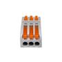Imagem de Kit 30 conector de emenda automatico kv211 - 3 vias cabos 0,2 a 4,0mm ate 32a