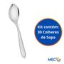 Imagem de Kit 30 pcs Colheres de Sopa Inox Restaurante Cozinha Casa Tramontina Utensilio Mesa Jantar Almoço