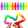 Imagem de Kit 30 Peças Mini Pop Tube Sensorial Brinquedo Educativo Tubo Descompressão Fidget Toys