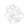 Imagem de Kit 30 Un Argola Para Cortina Varão Simples Comum Ilhós Médio Fino 19mm Instalação Cor